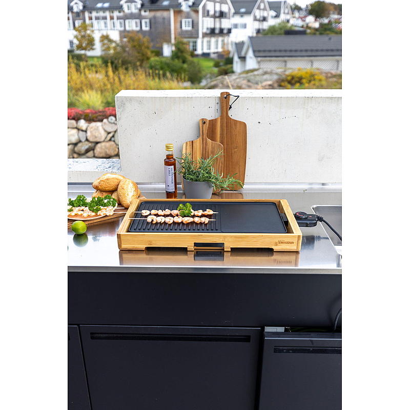 Tristar tavolo grill XL 51x25 cm, bambù, Tristar