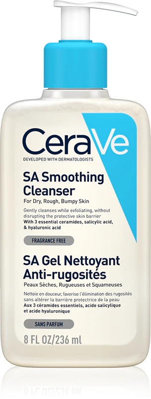 CeraVe Cleansers SA Smoothing Cleanser гел за чишћење и омекшавање суве коже