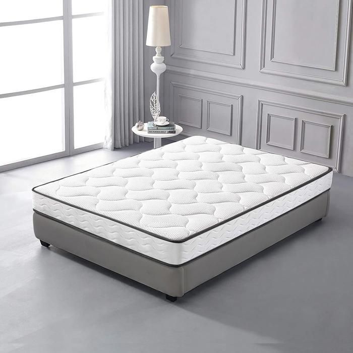 Colchão de casal 160x200 cm - Suporte de espuma viscoelástica - 16 cm de espessura