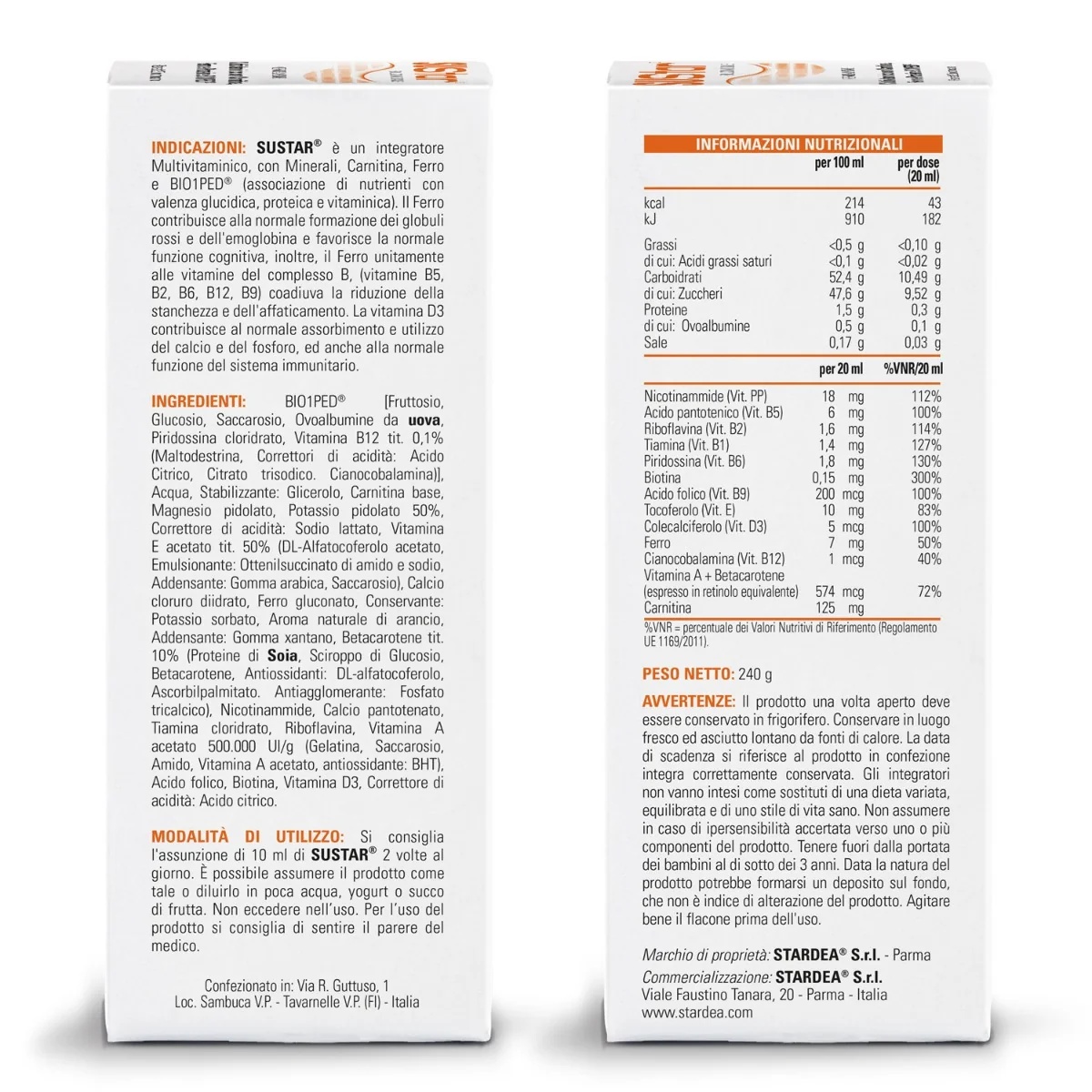 STARDEA Sustar 200 ml Voedingssupplement