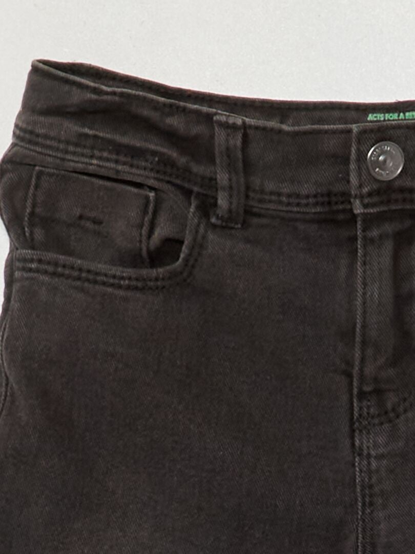 Milieuvriendelijke slim fit jeans - ZWART