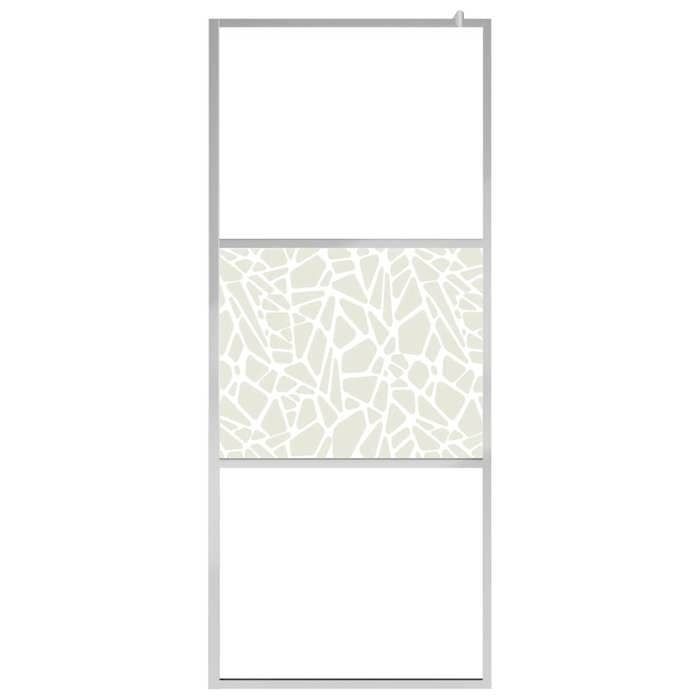 vidaXL Walk-in Shower Enclosure Shower Cabin Shower Partition Bathroom Home Interior ESG Glass Stone 146650