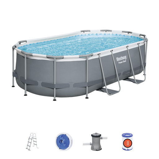 Piscine tubulaire démontable Bestway Power Steel ovale 427x250x100 cm