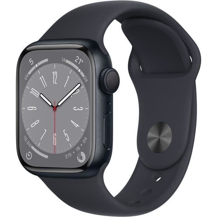 Apple Watch Series 8 GPS - 41 mm - Caja de aluminio Midnight - Correa deportiva Midnight (2022) - Reacondicionado - Excelente estado