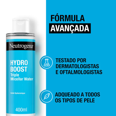 Neutrogena Hydro Boost Triple Action Misellivesi Meikinpoistoaine Hyaluronihapolla 400 ml