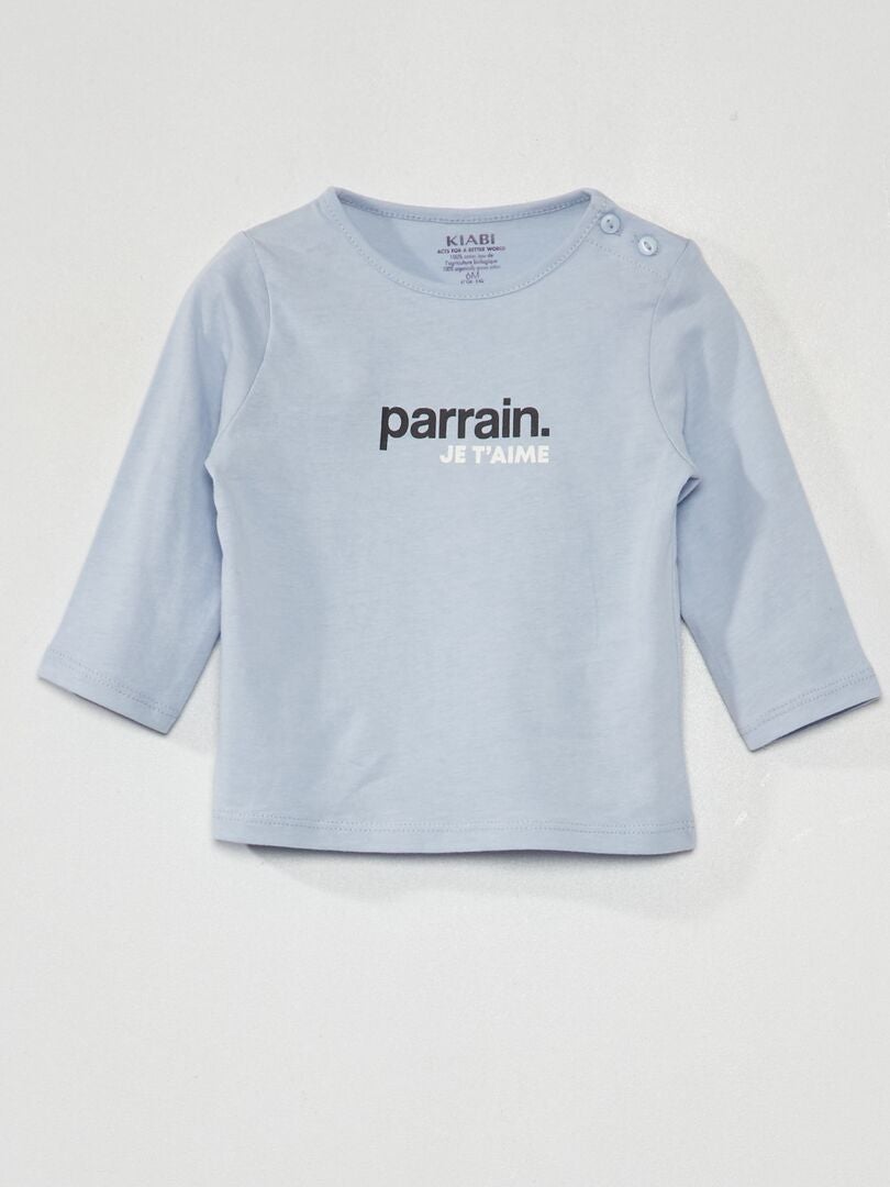 T-shirt met lange mouwen - BLAUW