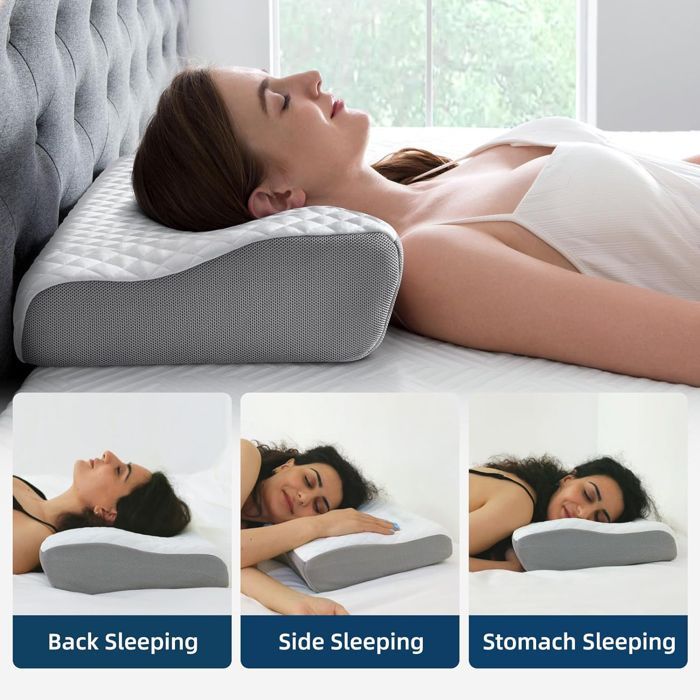 Almohada cervical ergonómica de espuma viscoelástica, almohada refrescante para cama, almohada ortopédica para lirones.