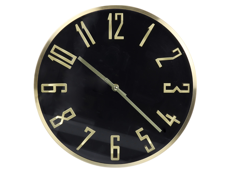Zegar ścienny metalowy Brisbane Black 30 cm czarny