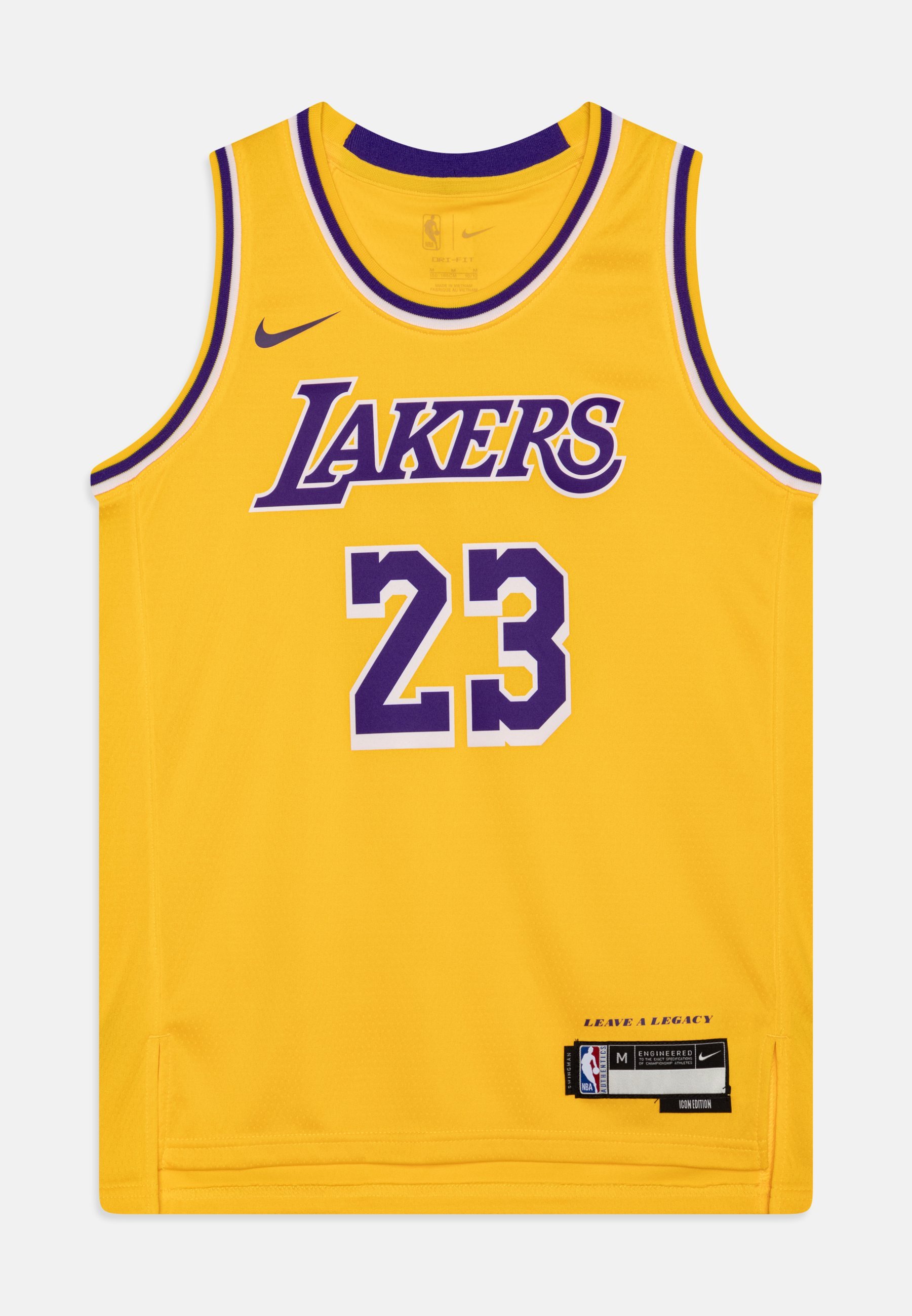 Nike Performance NBA LOS ANGELES LAKERS LEBRON JAMES BOYS ICON SWINGMAN - Klubové oblečení - amarillo