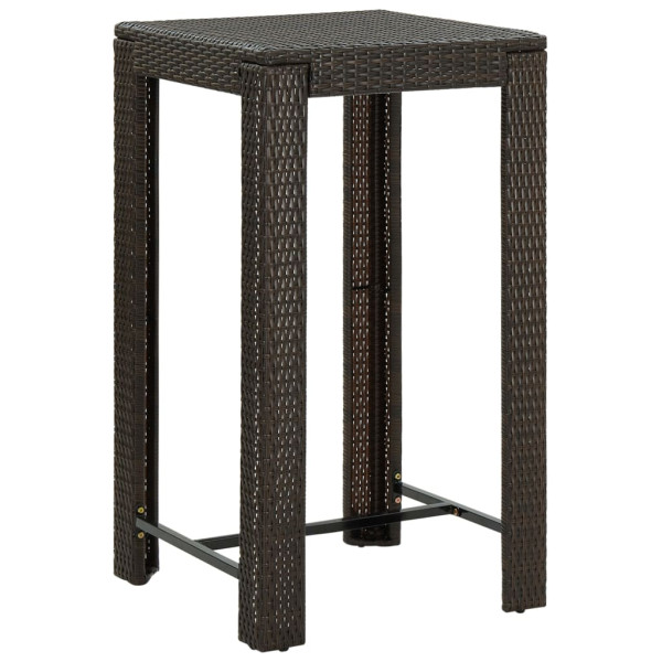 Stolik barowy Brąz 60.5 x 60.5 x 110.5 cm Technorattan vidaXL