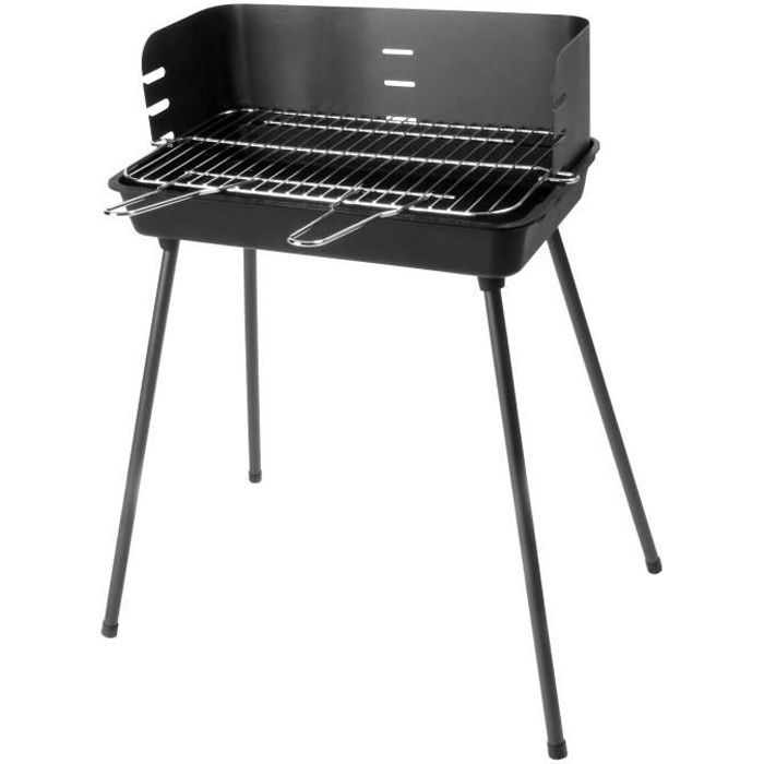Barbacoa de carbón TIKAL - Bol de hierro fundido francés - 61,5 x 39 x 77 cm
