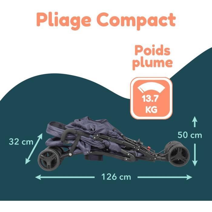 Passeggino doppio BAMBISOL - 6-36 mesi per il sedile anteriore (max 15 kg) e 0-36 mesi (max 15 kg) per il sedile posteriore