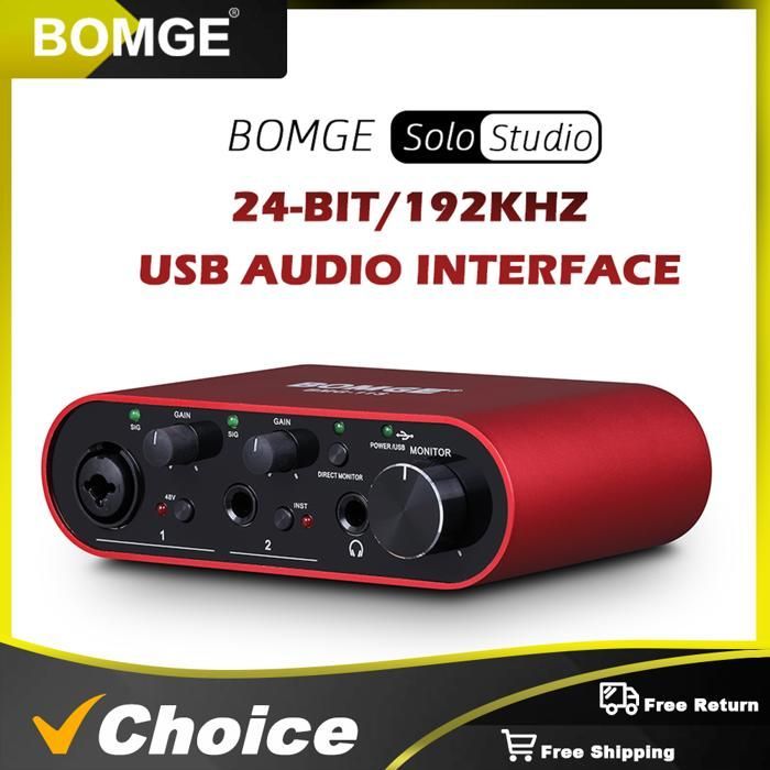 11S USB Focusrite Scarlett Solo Audio Interface Mixer 24-bit/192 kHz Professionelt Lydkort og Hovedtelefonforstærker