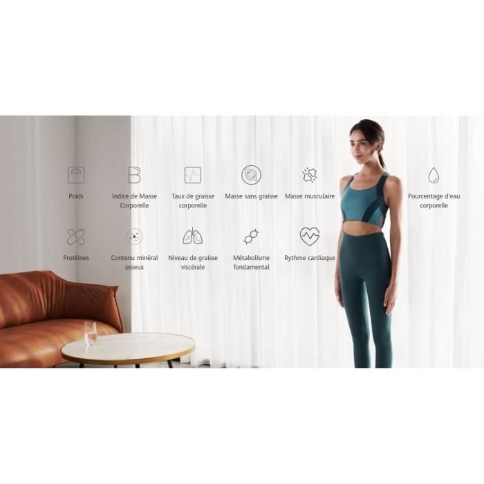 HUAWEI Scale 3 - Smart scale with body composition analysis, 11 body metrics - Up to 150kg - LED display - Body recognition