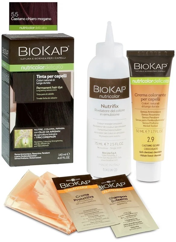 BIOKAP Biokap Nutricolor Delicato 5.50 coloration cheveux châtain acajou