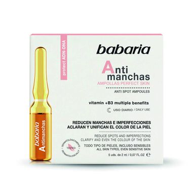 Babaria Epäpuhtauksien vastaiset ampullit Epäpuhtauksien vastaiset ampullit Epäpuhtauksien vähentäjä 10 ml 10 ml