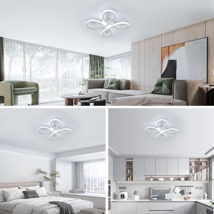Dorlink Moderne 28W LED-Deckenleuchte – Wohn-/Schlafzimmerbeleuchtung – 6000K Weißlicht – Einfache Installation