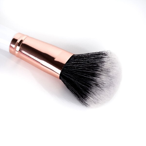 Brushworks vit & guld puderborste