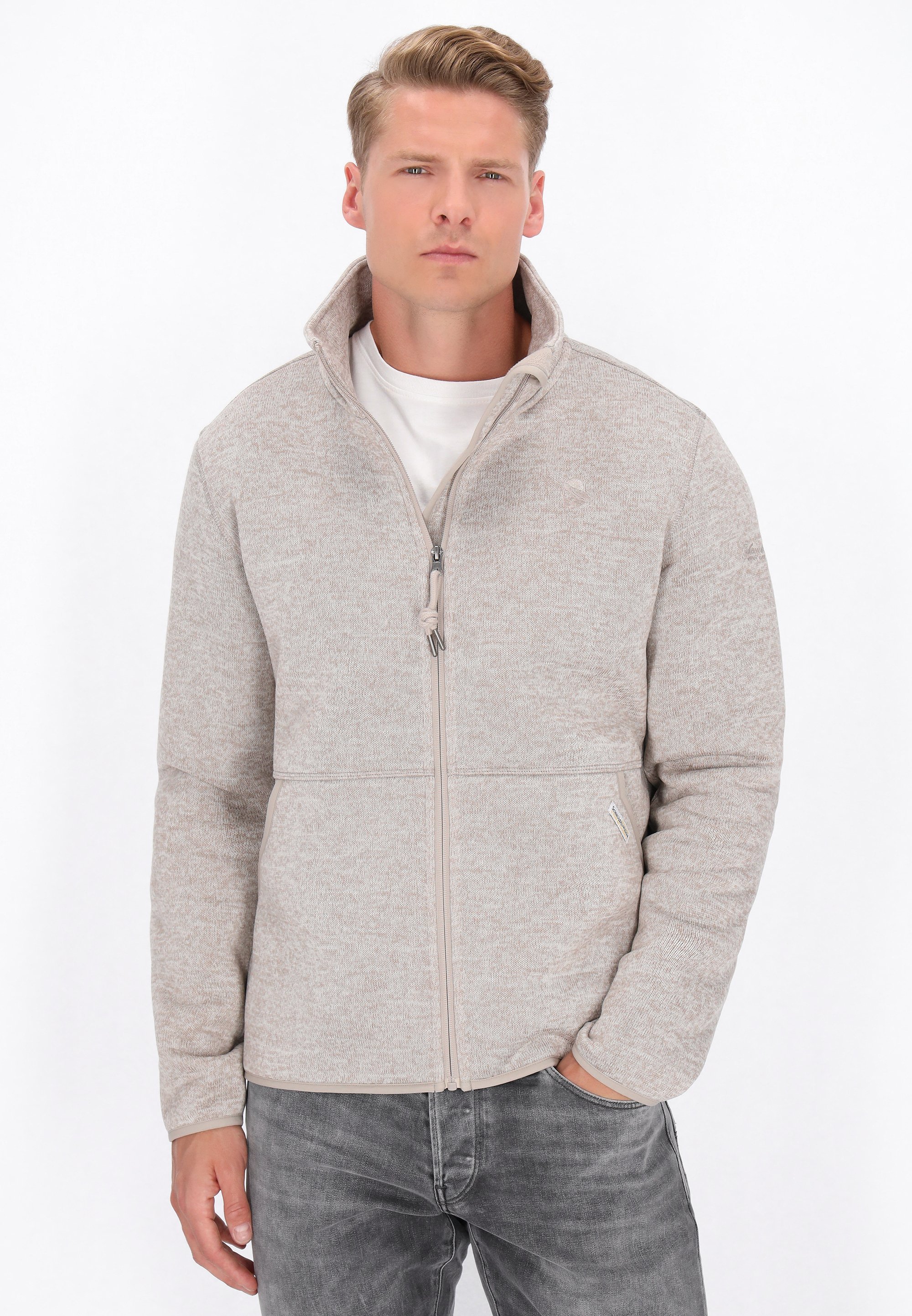 Schmuddelwedda Fleecejacke – Elfenbeinmeliert