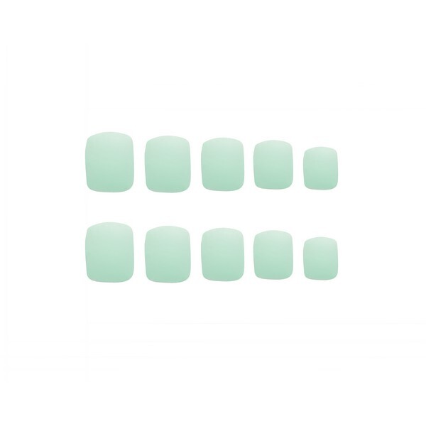 Invogue Matte Pastel Mint Green Square Nails (24 Stück)