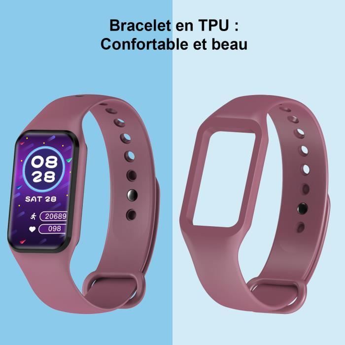 IOWODO R1 Sports Watch, Fitness Tracker for Daily Use, Activity Tracker, Calorie Counter, Pedometer, Sleep Tracker, Waterproof - PURPLE
