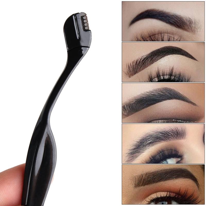 Ensemble de 2 rasoirs portables pour les sourcils, comprenant une tondeuse et un rasoir pour le visage. Produit cosmétique et tendance pour femmes.