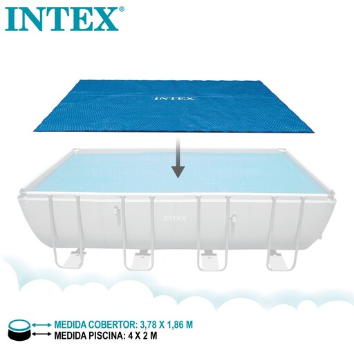  Couverture solaire Intex pour piscines rectangulaires 400x200 cm