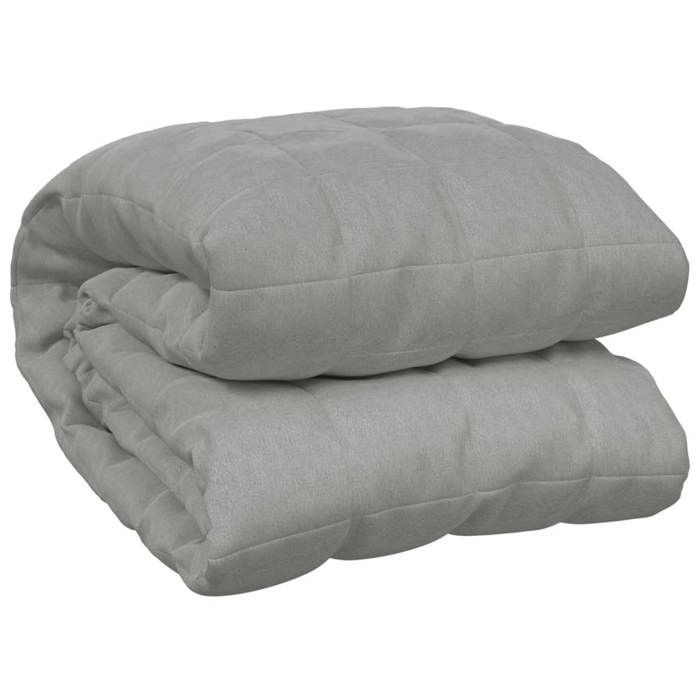 Manta con peso vidaXL Gris 200x220 cm 13 kg Tela 3154787