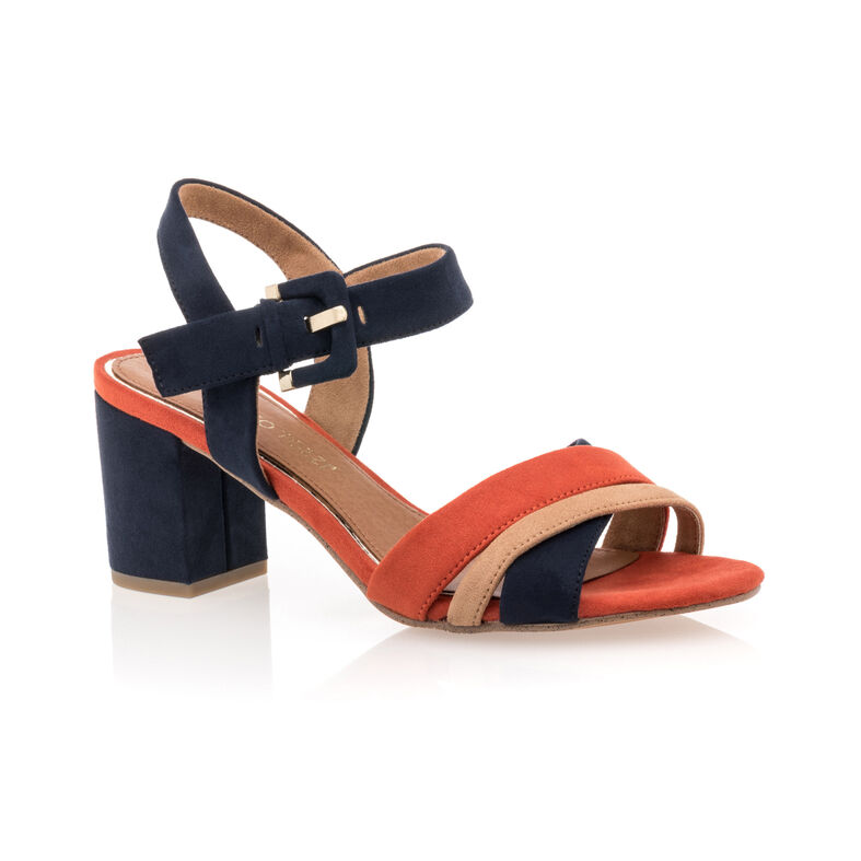Blaue Damensandalen / Zehenfreie Schuhe