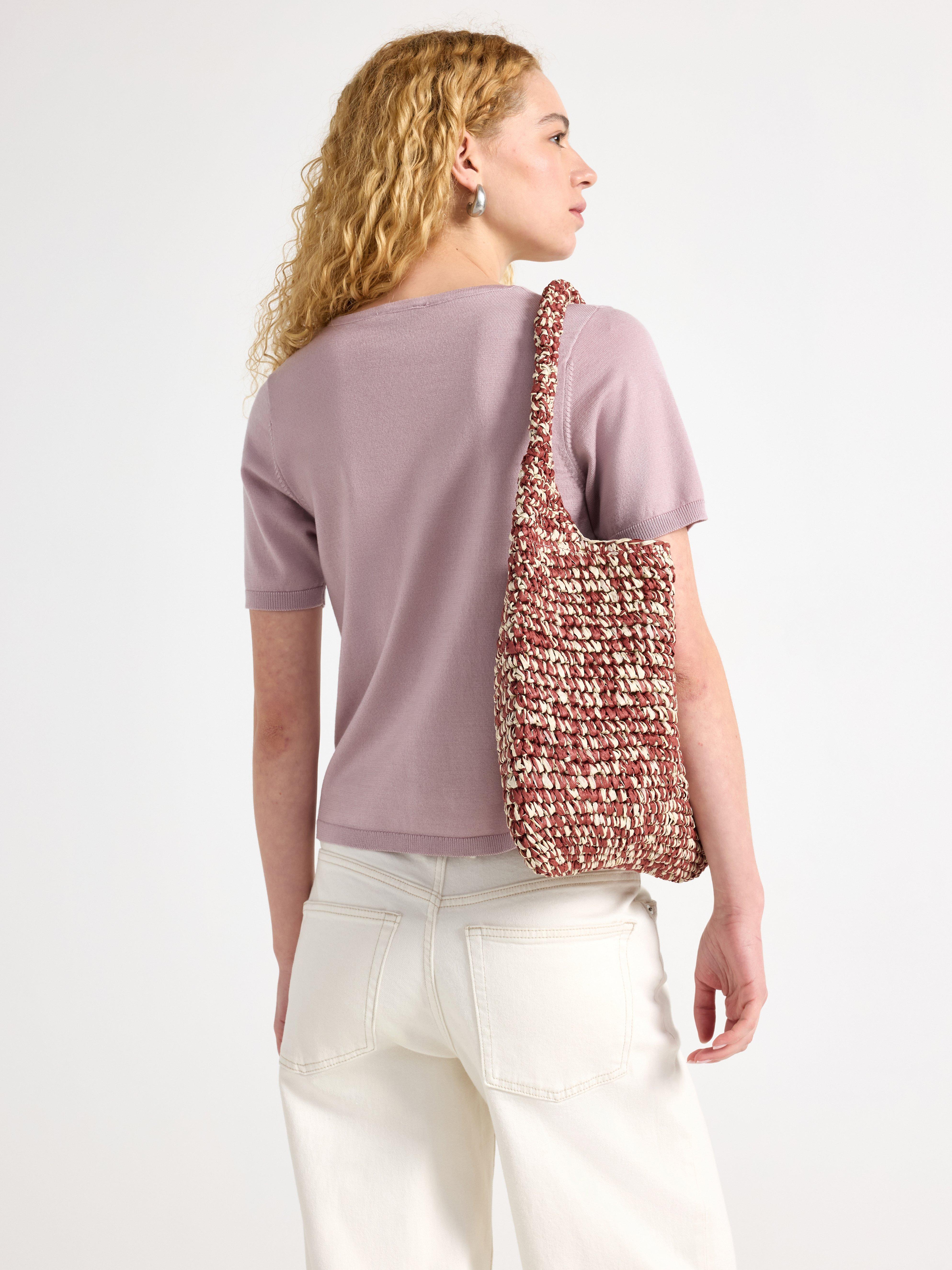 Finstickad cardigan Light Lilac