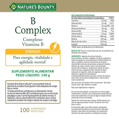Nature's Bounty Nature's Bounty B-komplex 100 tablet 100 tablet