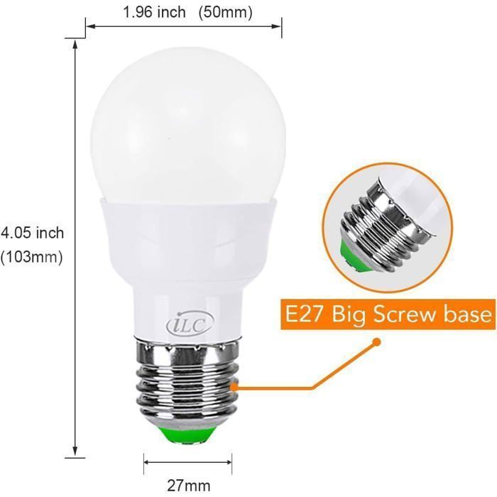 Bombilla LED de color, equivalente a 40 W, casquillo E27, control remoto, luz blanca cálida de 2700 K, bombilla que cambia de color de 5 W (paquete de 4)
