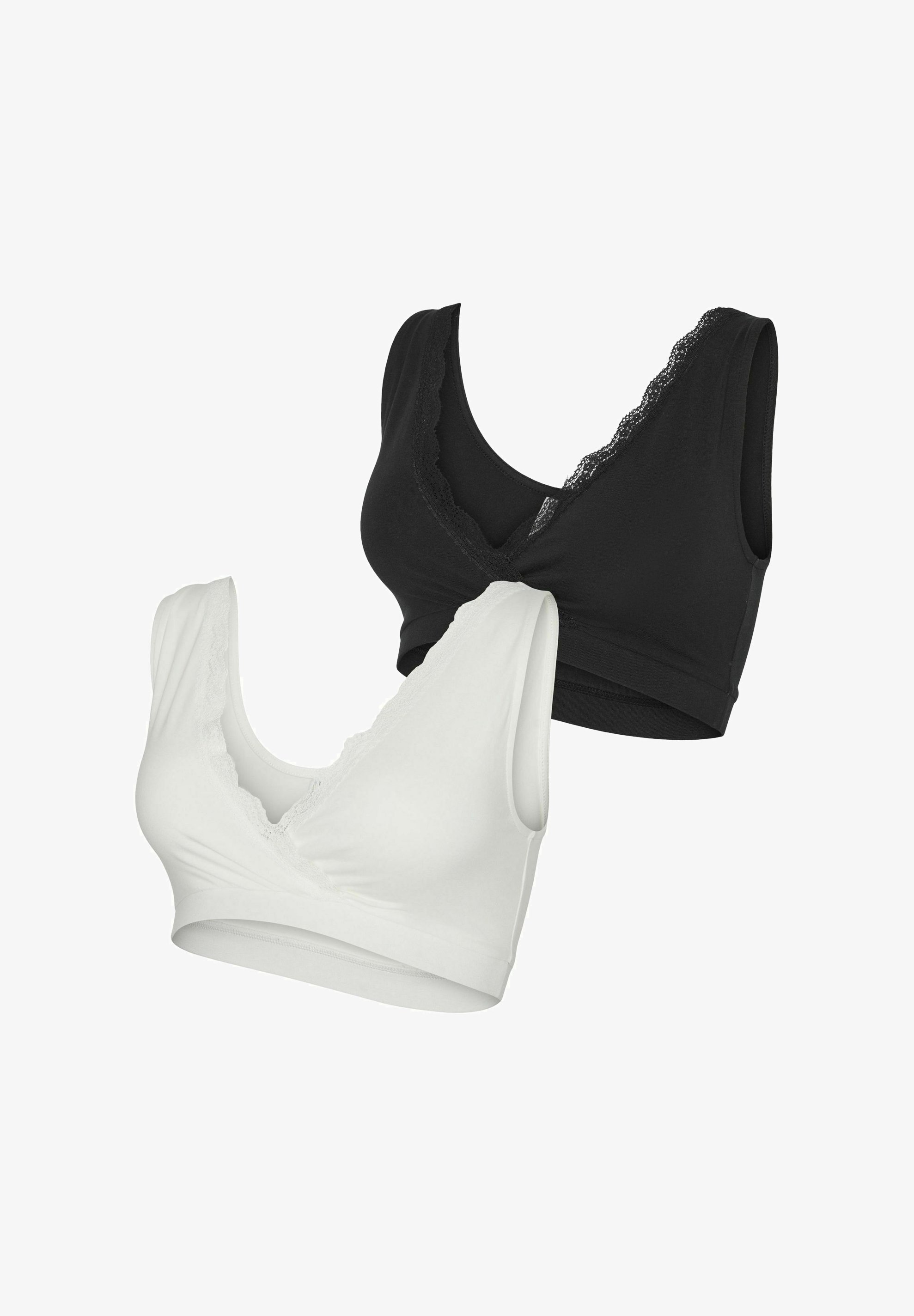 MAMALICIOUS MLHELENA 2er-Pack Still - Bustier - Schneeweiß
