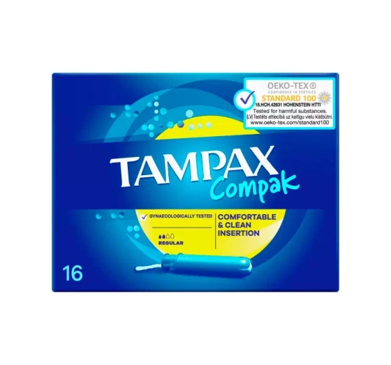TAMPAX COMPAK REGULAR TAMPONY 16 SZTUK