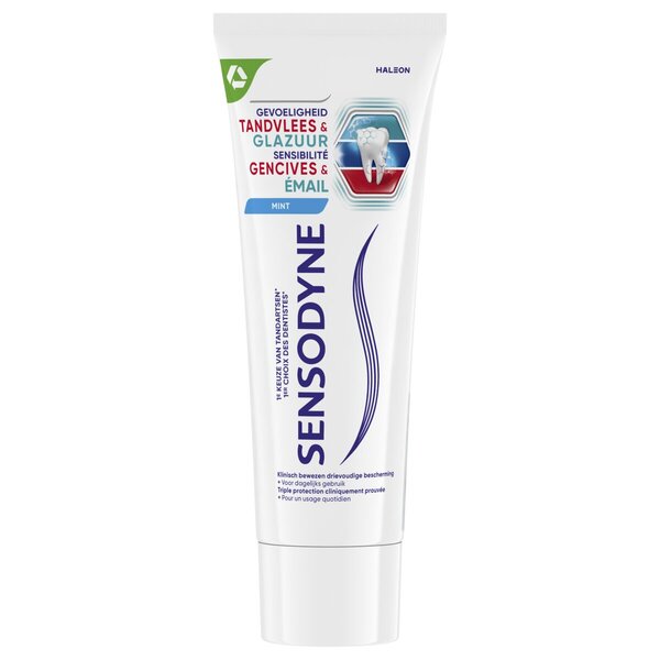Pastă de dinți Sensodyne Sensitivity, Gingii și Smalț cu Mentă<br>75ml