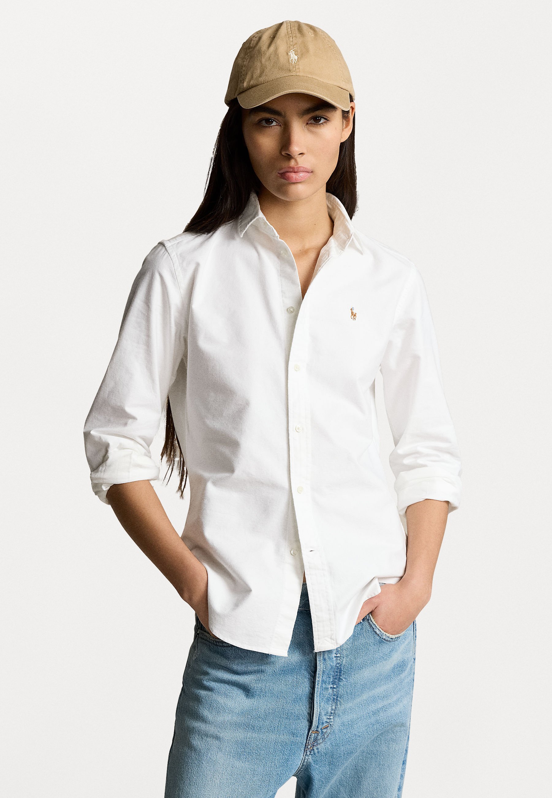 Polo Ralph Lauren overhemd met lange mouwen en knoopsluiting - Blouse met knoopsluiting - wit