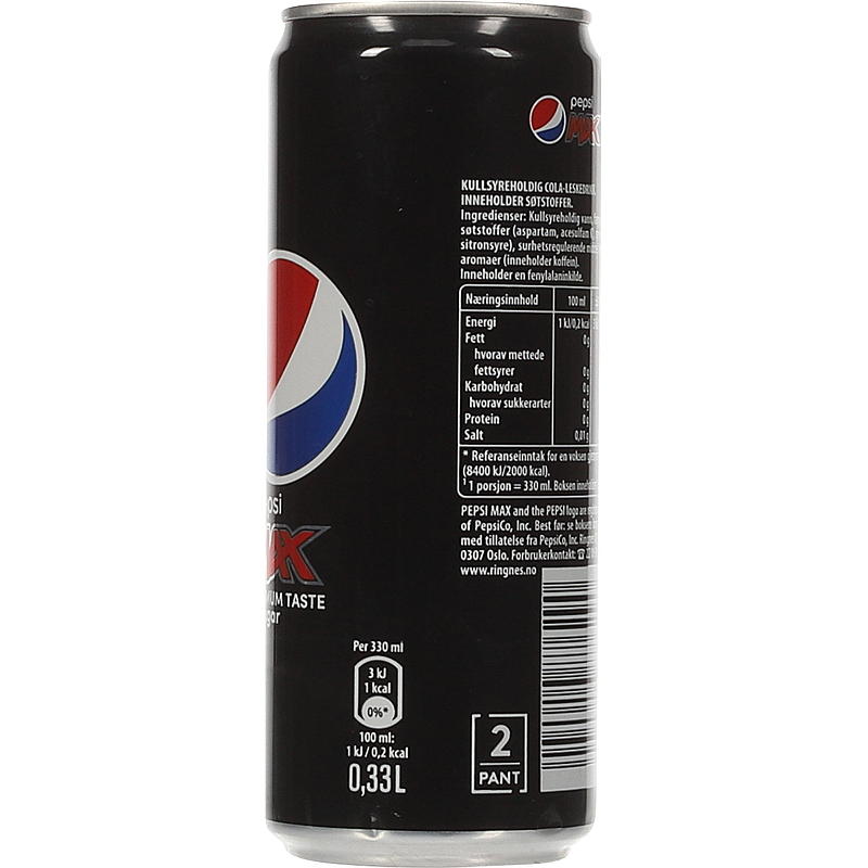 Pepsi Pepsi Max 0,33 l burk elegant