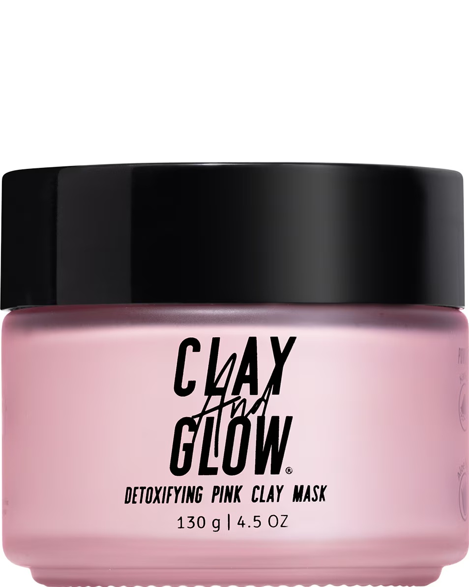 Αποτοξινωτική μάσκα με ροζ άργιλο και λάμψη CLAY AND GLOW Μάσκα με ροζ άργιλο