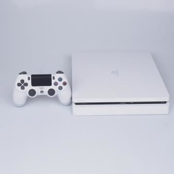 Sony PlayStation 4 (PS4 Slim) 1 To avec manette sans fil 1pc - Blanc glacier (région A Blu-ray)