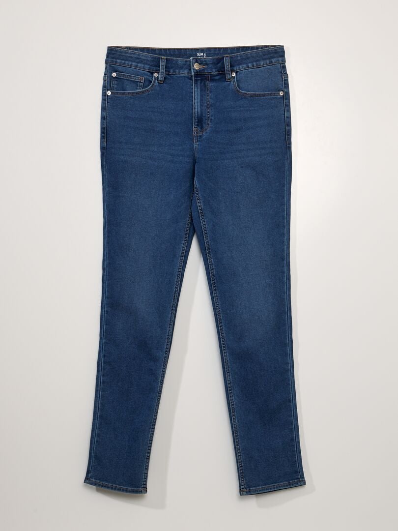 Calça jeans slim - AZUL