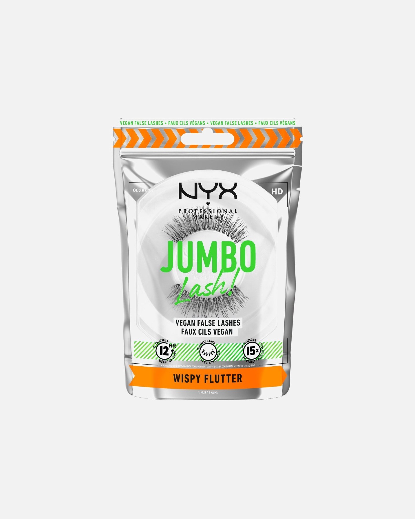 NYX Professional Makeup Jumbo Lashes blakstienos! Veganiškos dirbtinės blakstienos – 1 vnt.