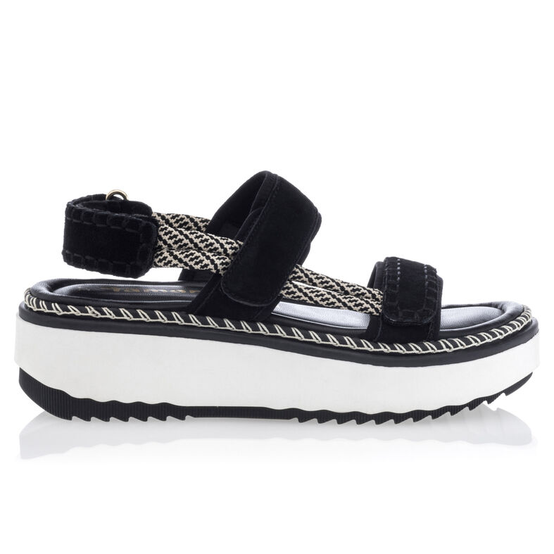 Sorte sandaler / sko med åben tå til kvinder