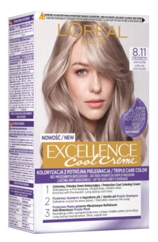 L’Oréal Excellence Farba do włosów Cool Creme 8.11