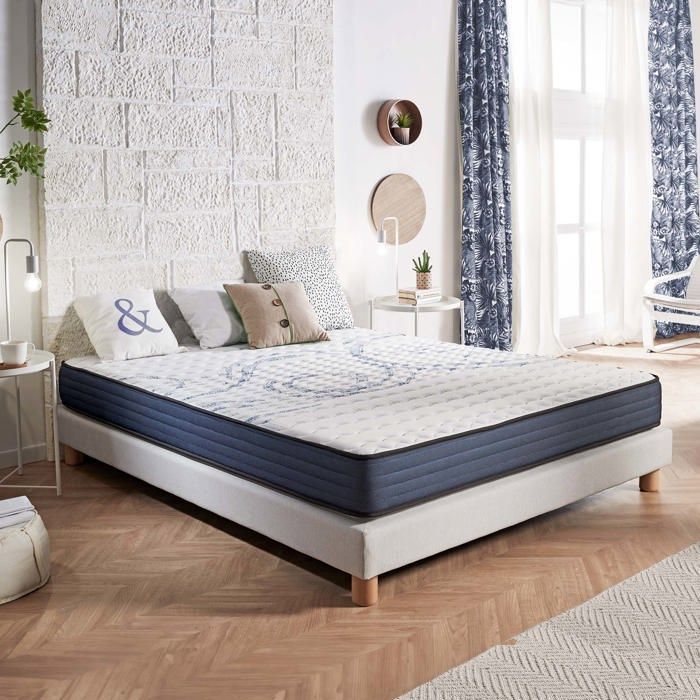 Matelas Perfect Dream 120x190 cm-24 cm-Mousse à mémoire de forme HR adaptative-7 zones Blue-latex-Confort Mi-Ferme-Ergonomique