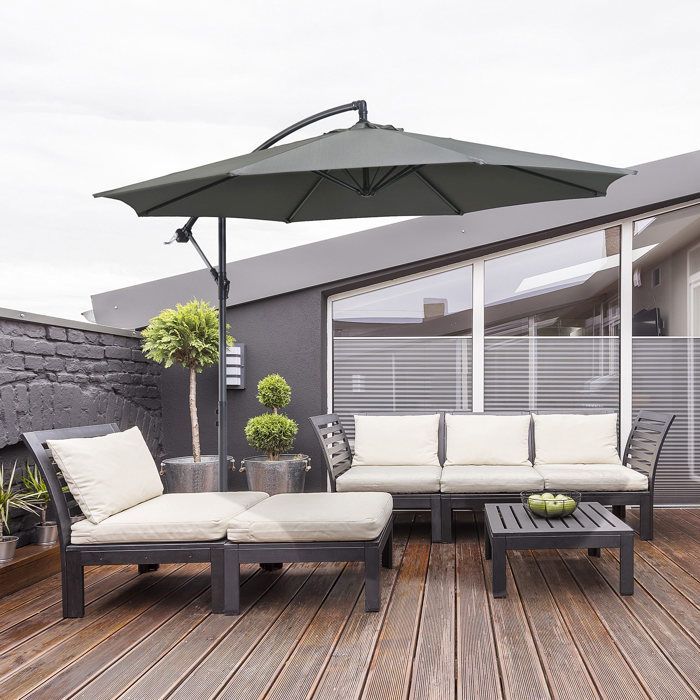 Outsunny - Ombrellone - Acciaio - 295x295x245cm - Grigio