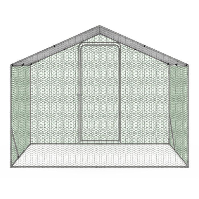 IDMARKET Kanalan aitaus 3 m² verkkoalusta 2,20 x 1,4 m galvanoitua terästä