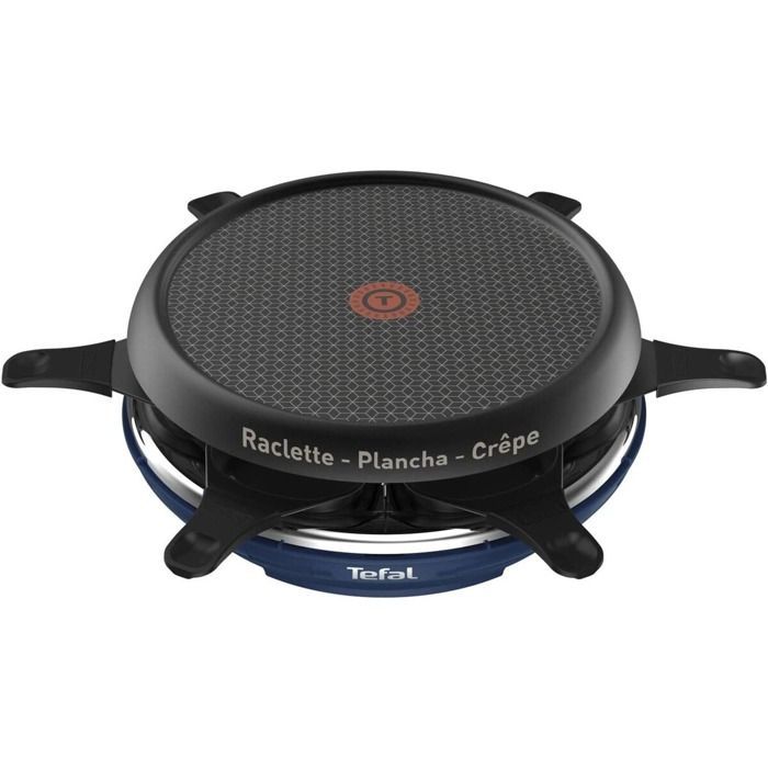 TEFAL Colormania Raclette Grill, Rood, 850W - Geschikt voor 6 personen - Anti-aanbakplaat - Thermo-Spot indicator