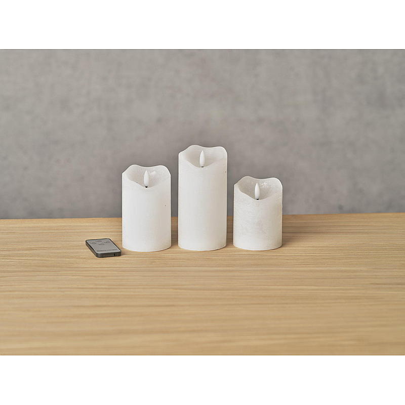 Vie Selected Cube, confezione da 3 lampade LED 15/12/10 cm, bianco cera