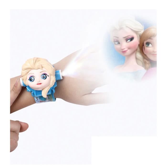 Projector Watch with 20 Elsa Figurines from Frozen 2, Electronic Watch for Girls, Projection Toys
