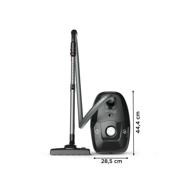 Rowenta Aspirateur avec sac, Moteur basse conso 900 W max, Eco-conçu, Ultra-silencieux, Filtration haute efficacité RO6136EA